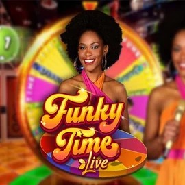 Funky Time by Evolution, showcased at spinssharkcasino.uk – game logo