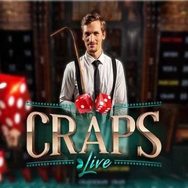 Live Craps logo by Evolution at Spinshark Casino