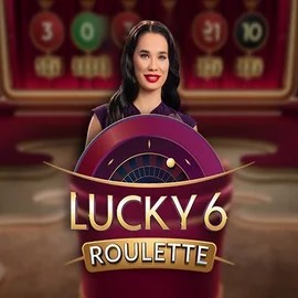 Lucky 6 Roulette slot logo by Pragmatic Play at Spinshark Casino