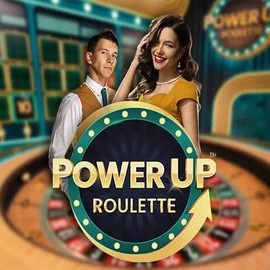 Official Live Casino logo: PowerUP Roulette by Pragmatic Play at Spinshark Casino