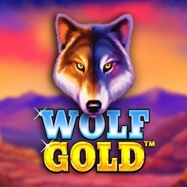 Wolf Gold slot logo by Pragmatic Play at Spinshark Casino